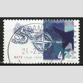 FRIM�RKER DANMARK | 1999 - AFA 1208 - NATO 50 �r. - 4,25 Kr. flerfarvet - Lux Stemplet 