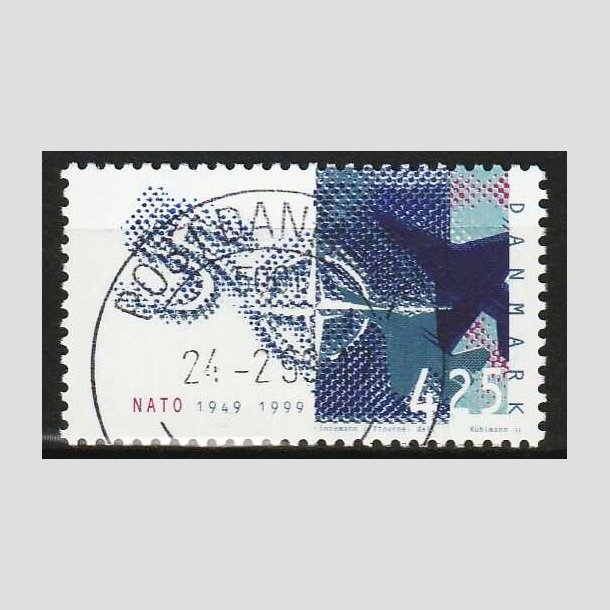 FRIM�RKER DANMARK | 1999 - AFA 1208 - NATO 50 �r. - 4,25 Kr. flerfarvet - Lux Stemplet 