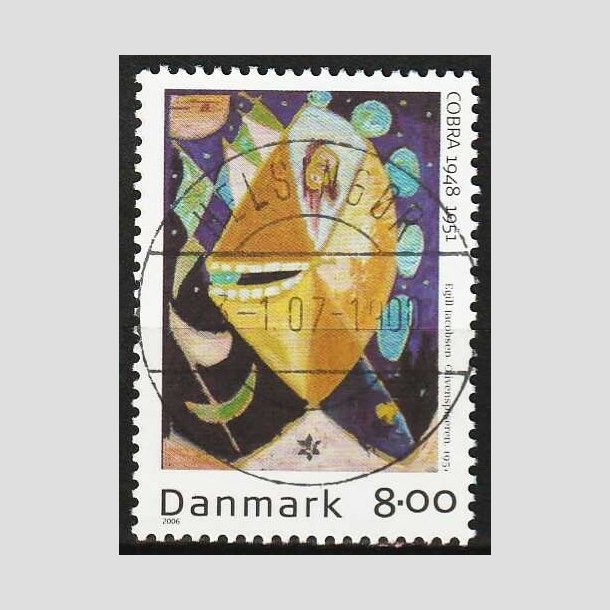 FRIM�RKER DANMARK | 2006 - AFA 1487 - COBRA-malere - 8,00 Kr. flerfarvet - Lux Stemplet Helsing�r