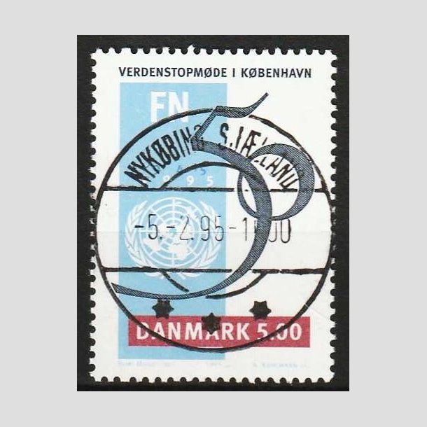 FRIM�RKER DANMARK | 1995 - AFA 1085 - FN 50 �r - 5,00 Kr. flerfarvet - Lux Stemplet 