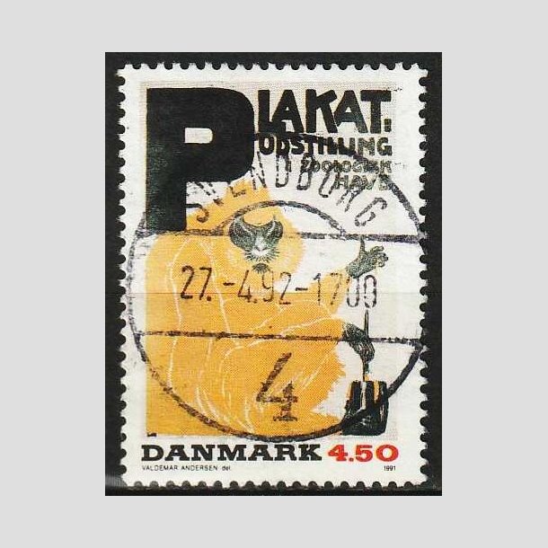 FRIM�RKER DANMARK | 1991 - AFA 1000 - Dansk Plakatkunst - 4,50 Kr. - Pragt Stemplet Svendborg