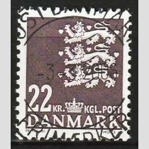 FRIM�RKER DANMARK | 2005 - AFA 1415 - Lille Rigsv�ben - 22,00 Kr. brunviolet - Lux Stemplet