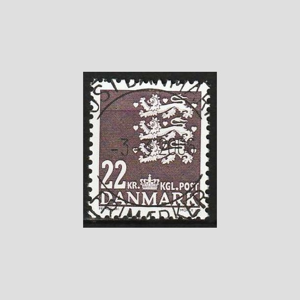 FRIM�RKER DANMARK | 2005 - AFA 1415 - Lille Rigsv�ben - 22,00 Kr. brunviolet - Lux Stemplet