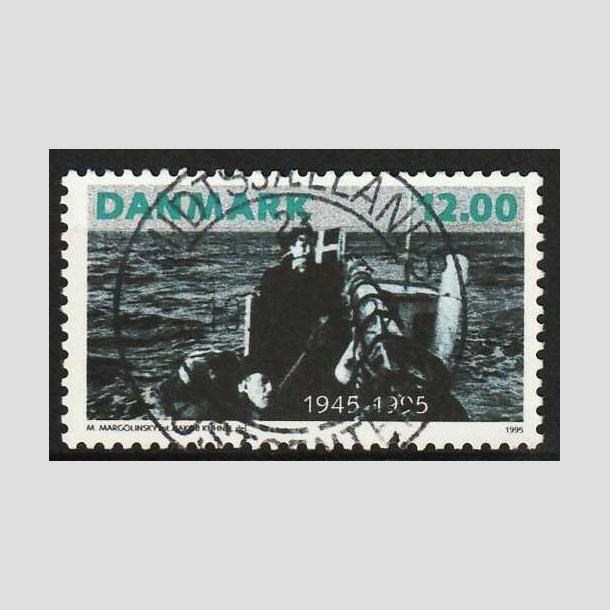 FRIM�RKER DANMARK | 1995 - AFA 1094 - 50 �ret for befrielsen - 12,00 Kr. flerfarvet - Pragt Stemplet