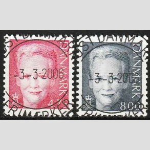FRIM�RKER DANMARK | 2005 - AFA 1449+50 - Dronning Margrethe II - 4,75 + 8,00 Kr. - Pragt Stemplet