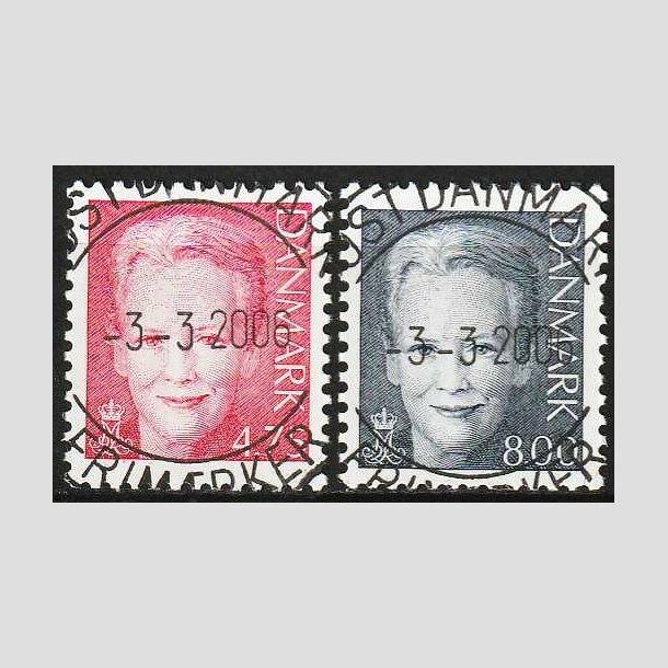 FRIM�RKER DANMARK | 2005 - AFA 1449+50 - Dronning Margrethe II - 4,75 + 8,00 Kr. - Pragt Stemplet