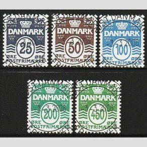 FRIM�RKER DANMARK | 2005 - AFA 1444-48 - B�lgelinie - 25 - 450 �re - Lux Stemplet