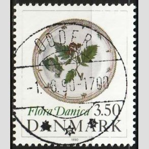 FRIM�RKER DANMARK | 1990 - AFA 969 - Flora Danica 200 �r - 3,50 Kr. flerfarvet - Pragt Stemplet 