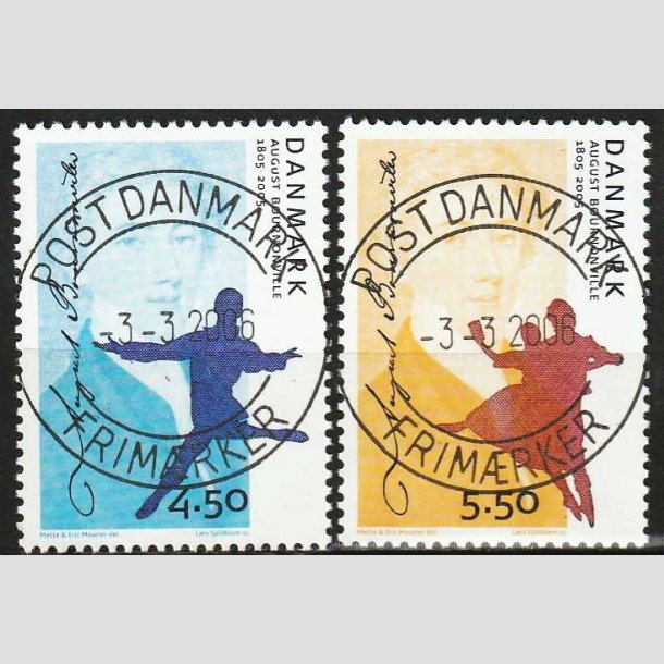 FRIM�RKER DANMARK | 2005 - AFA 1432+33 - August Bournonville - i s�t - Pragt Stemplet