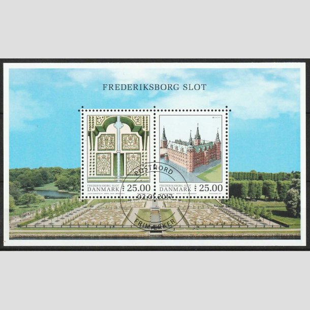 FRIM�RKER DANMARK | 2017 - AFA 1893A - Frederiksborg slot - 50,00 Kr. miniark - Pragt Stemplet 