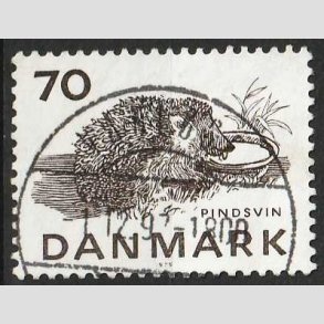 FRIM�RKER DANMARK | 1975 - AFA 602 - Truede dyr - 70 �re brun - Pragt Stemplet