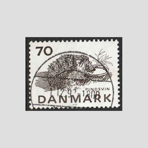 FRIM�RKER DANMARK | 1975 - AFA 602 - Truede dyr - 70 �re brun - Pragt Stemplet