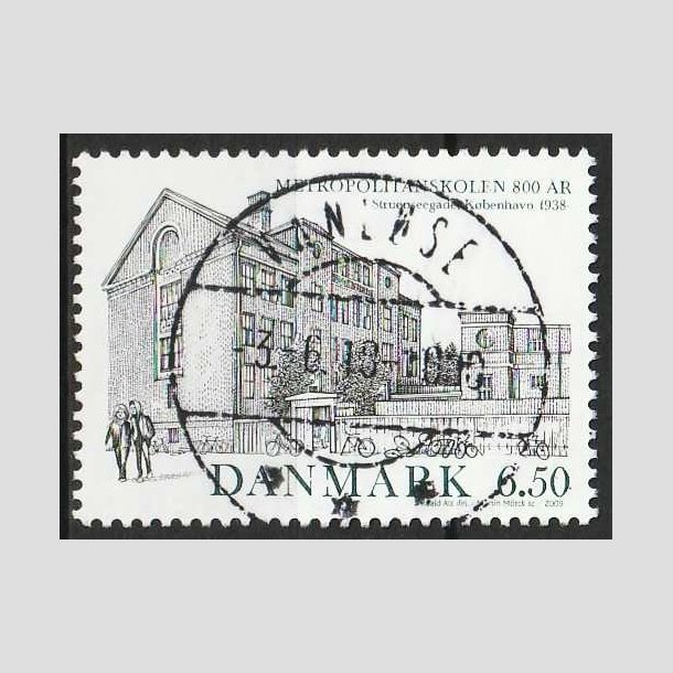 FRIM�RKER DANMARK | 2009 - AFA 1593 - Metropolitanskolen 100 �r. - 6,50 Kr. - Lux Stemplet Vanl�se