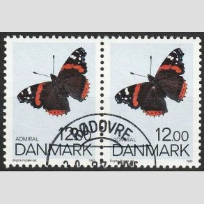 FRIM�RKER DANMARK | 1993 - AFA 1040 - Sommerfugle - 12,00 Kr. parstykke - Pragt Stemplet