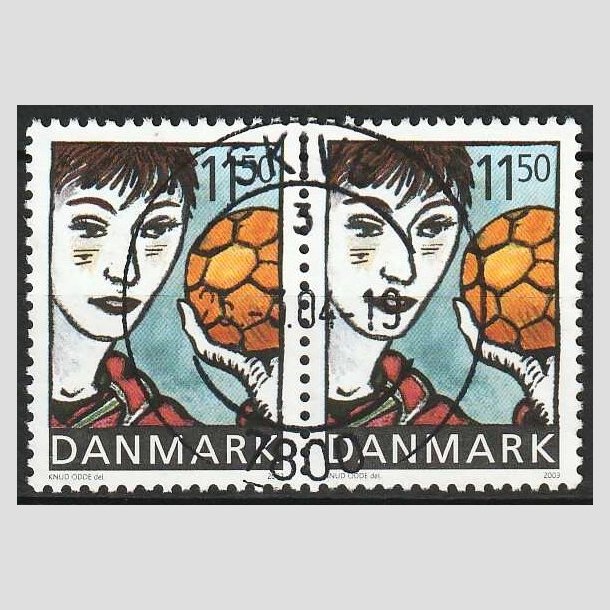 FRIM�RKER DANMARK | 2002 - AFA 1345 - Sport og ungdom - 11,50 Kr. H�ndbold pastykke - Lux Stemplet Skive