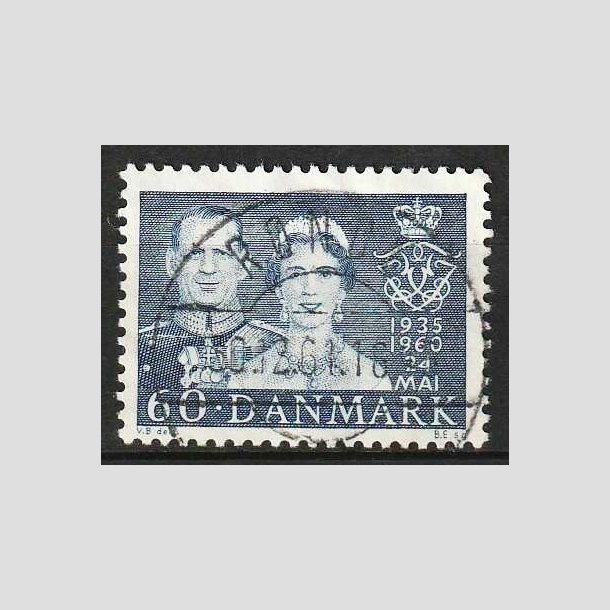 FRIM�RKER DANMARK | 1960 - AFA 385 - S�lvbryllup - 60 �re bl� - Lux Stemplet R�nde