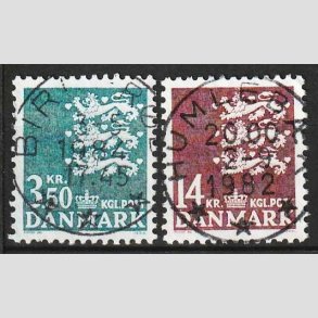 FRIM�RKER DANMARK | 1982 - AFA 758+53 - Rigsv�ben 3,50 + 14 Kr. - Lux Stemplet