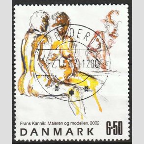 FRIM�RKER DANMARK | 2002 - AFA 1331 - Frank Kannik - 6,50 Kr. flerfarvet - Lux Stemplet Odder