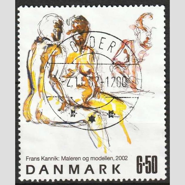 FRIM�RKER DANMARK | 2002 - AFA 1331 - Frank Kannik - 6,50 Kr. flerfarvet - Lux Stemplet Odder