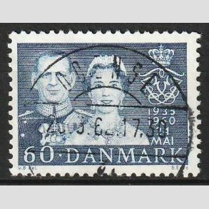 FRIM�RKER DANMARK | 1960 - AFA 385 - S�lvbryllup - 60 �re bl� - Lux Stemplet 