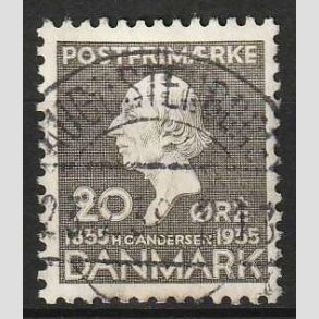 FRIM�RKER DANMARK | 1935 - AFA 227 - H. C. Andersen 20 �re gr� - Lux Stemplet