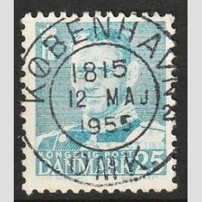 FRIM�RKER DANMARK | 1952-53 - AFA 336 - Fr. IX 25 �re lysbl� - Lux Stemplet