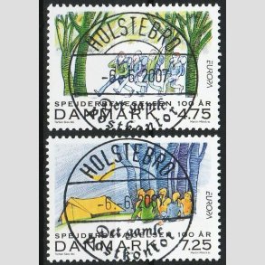 FRIM�RKER DANMARK | 2007 - AFA 1510-11 - Spejderbev�gelsen - 4,75 + 7,25 Kr. - Lux Stemplet Holstebro