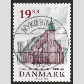 FRIM�RKER DANMARK | 2016 - AFA 1844 - Maribo Domkirke 600 �r - 19,00 Kr. - Pragt Stemplet