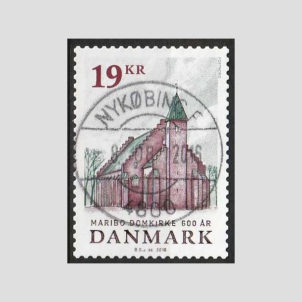 FRIM�RKER DANMARK | 2016 - AFA 1844 - Maribo Domkirke 600 �r - 19,00 Kr. - Pragt Stemplet