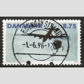 FRIM�RKER DANMARK | 1995 - AFA 1093 - 50 �ret for befrielsen - 8,75 Kr. flerfarvet - Pragt Stemplet 
