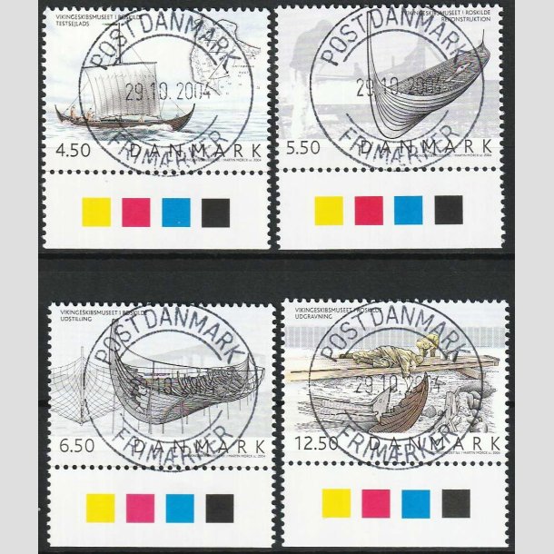 FRIM�RKER DANMARK | 2004 - AFA 1400-03 - Vikingeskibsmuseet - Komplet s�t - Lux Stemplet