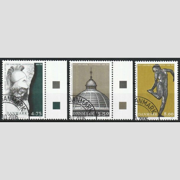 FRIM�RKER DANMARK | 2006 - AFA 1474-76 - Glypoteket 100 �r. - s�t - Flot Stemplet