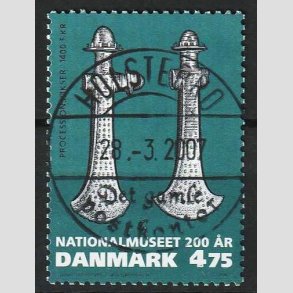 FRIM�RKER DANMARK | 2007 - AFA 1501 - Nationalmuseet 200 �r. - 4,75 kr. - Pragt Stemplet