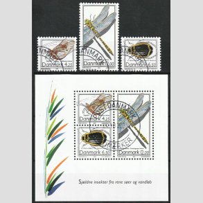 FRIM�RKER DANMARK | 2003 - AFA 1352-55 - Insekter - s�t + miniark - Flot Stemplet