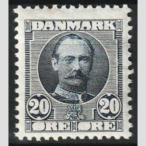FRIM�RKER DANMARK | 1907 - AFA 56 - Frederik VIII 20 �re bl� - Ubrugt