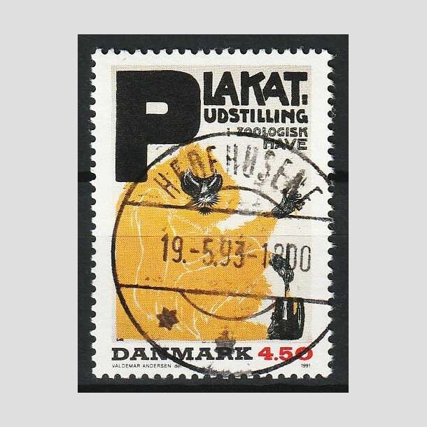 FRIM�RKER DANMARK | 1991 - AFA 1000 - Dansk Plakatkunst - 4,50 Kr. - Pragt Stemplet Hedehusene