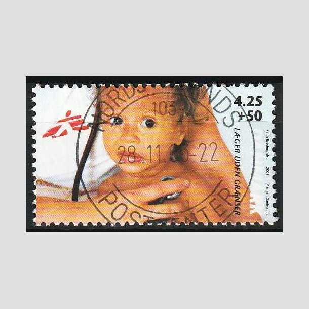 FRIM�RKER DANMARK | 2003 - AFA 1349 - L�ger uden gr�nser - 4,25 Kr. + 50 �re - Pragt Stemplet 