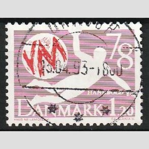 FRIM�RKER DANMARK | 1978 - AFA 651 - WM i h�ndbold - 1,20 Kr. r�d - Pragt Stemplet