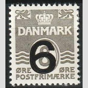 FRIM�RKER DANMARK | 1940 - AFA 262a - 6/8 �re type I (201) gr� Provisorier - Ubrugt