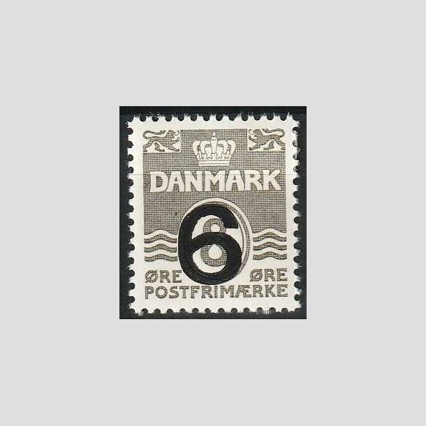 FRIM�RKER DANMARK | 1940 - AFA 262a - 6/8 �re type I (201) gr� Provisorier - Ubrugt