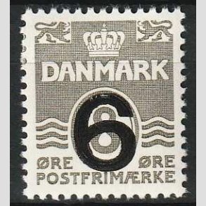FRIM�RKER DANMARK | 1940 - AFA 262a - 6/8 �re type I (201) gr� Provisorier - Ubrugt