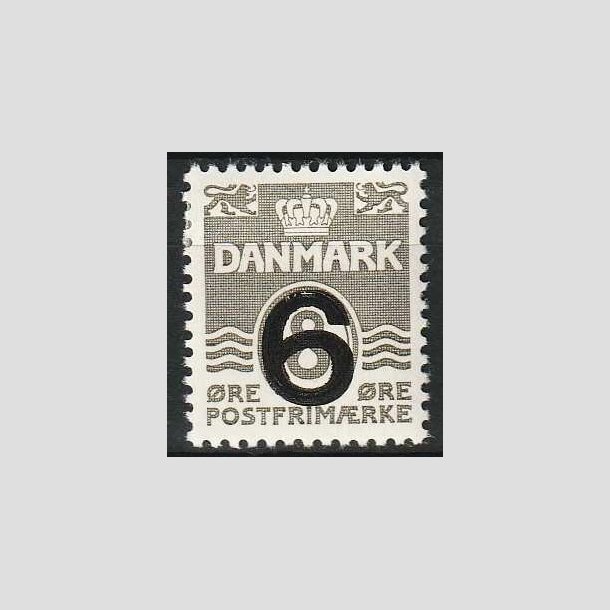 FRIM�RKER DANMARK | 1940 - AFA 262a - 6/8 �re type I (201) gr� Provisorier - Ubrugt