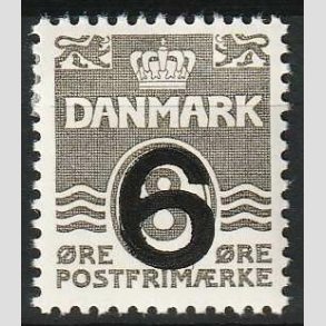 FRIM�RKER DANMARK | 1940 - AFA 262a - 6/8 �re type I (201) gr� Provisorier - Ubrugt