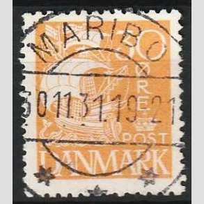 FRIM�RKER DANMARK | 1927 - AFA 172 - Karavel 30 �re gul - Lux Stemplet Maribo