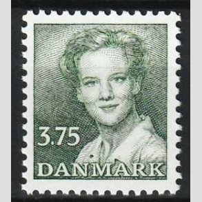 FRIM�RKER DANMARK | 1990 - AFA 956 - Dronning Margrethe - 3,75 Kr. gr�n - Postfrisk