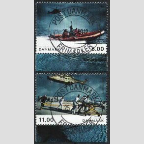 FRIM�RKER DANMARK | 2012 - AFA 1698A+1699A - Norden ved havet - 6,00 + 11,00 Kr. flerfarvet - Pragt Stemplet
