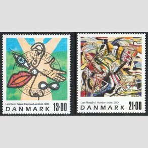 FRIM�RKER DANMARK | 2004 - AFA 1398 ,1399 - Frim�rkekunst - 13,00 + 21,00 Kr. flerfarvet - Lux Stemplet
