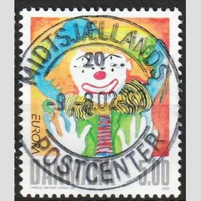 FRIM�RKER DANMARK | 2002 - AFA 1320 - Cirkus - 5,00 Kr. flerfarvet - Pragt Stemplet