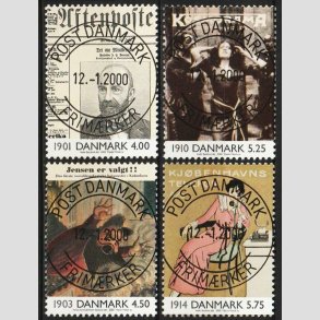 FRIM�RKER DANMARK | 2000 - AFA 1235-38 - 1900-tallet serie 1 - Komplet s�t - Pragt Stemplet
