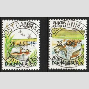 FRIM�RKER DANMARK | 1999 - AFA 1209-10 - Naturreservater - 4,50 + 5,50 Kr. - Lux Stemplet